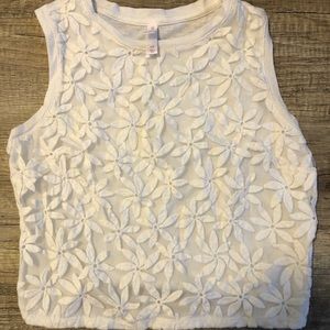 Xhilaration White Lace Crop Top